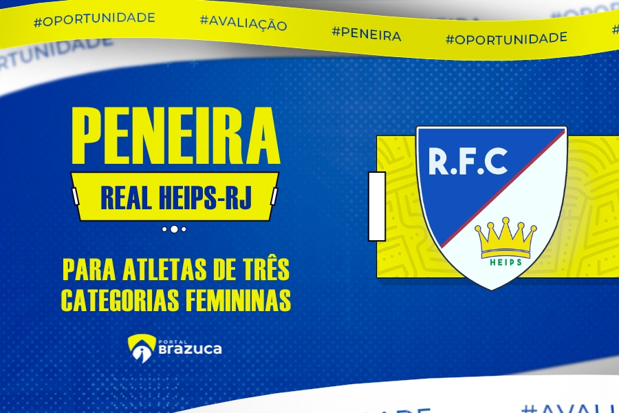 O Real FC HEIPS – RJ realizará peneira para três categorias