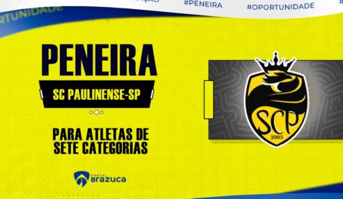 O SC Paulinense – SP realizará peneira para sete categorias
