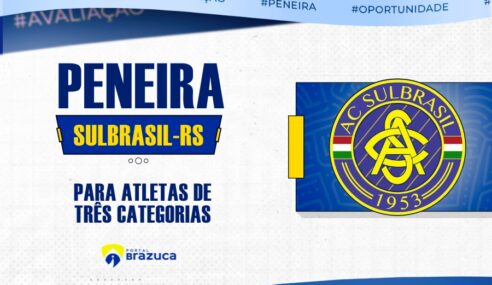 O SulBrasil – RS realizará peneira para três categorias