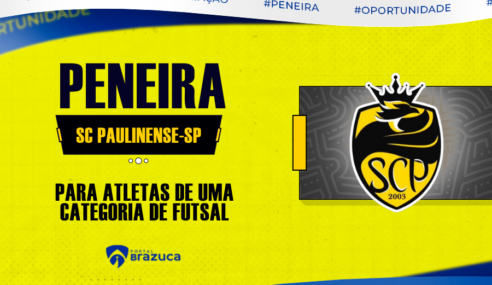 SC Paulinense / SP e Paulínia Futsal / SP realizam peneira para 1 categoria