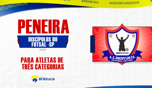 Discípulos do Futsal realiza peneira para três categorias