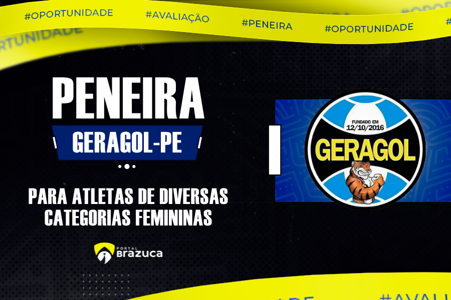 Geragol promove peneira gratuita de futebol feminino