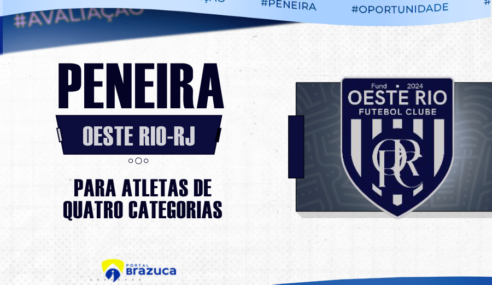 Oeste Rio/RJ realiza peneira para quatro categorias