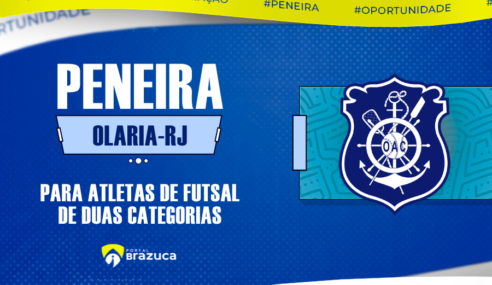 Olaria – RJ realiza peneira de futsal para atletas de duas categorias