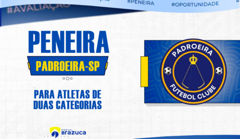 Padroeira FC abre peneira gratuita para atletas nascidos em 2008 e 2009