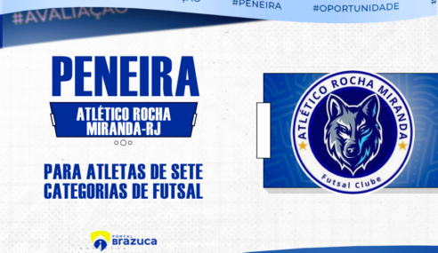 Atlético Rocha Miranda realiza peneira gratuita de futsal no Rio de Janeiro