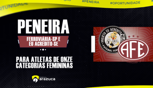 Ferroviária – SP e Projeto Eu Acredito – SE realizam peneira feminina gratuita em Sergipe