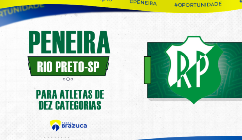 Rio Preto realiza peneira gratuita em São José do Rio Preto – SP para 10 categorias