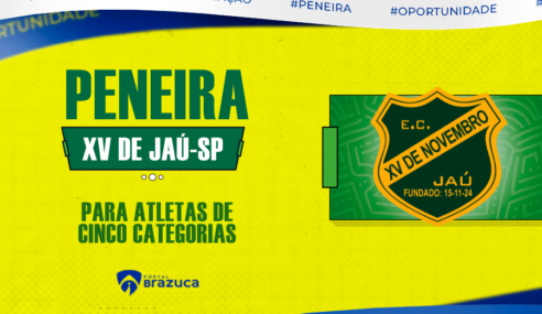 XV de Jaú realiza peneira gratuita para cinco categorias em junho