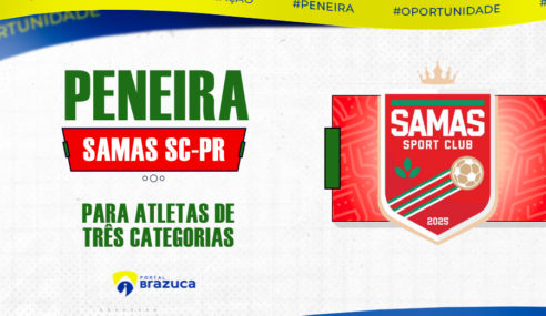 Samas realiza peneira gratuita para atletas de 5 categorias