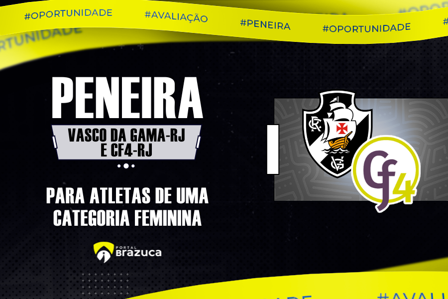 Vasco e CF4 realiza peneira feminina no Rio de Janeiro