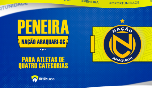 Nação Araquari abre avaliação para categorias de base em Joinville