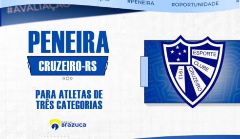 Cruzeiro-RS agenda avaliação técnica gratuita para 3 categorias