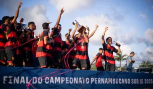 Sport vira com um a menos, goleia o Náutico e conquista o bicampeonato pernambucano Sub-15
