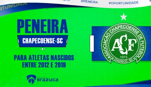 Chapecoense anuncia peneira para atletas nascidos entre 2012 e 2019