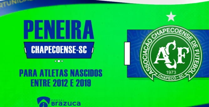 Chapecoense anuncia peneira para atletas nascidos entre 2012 e 2019