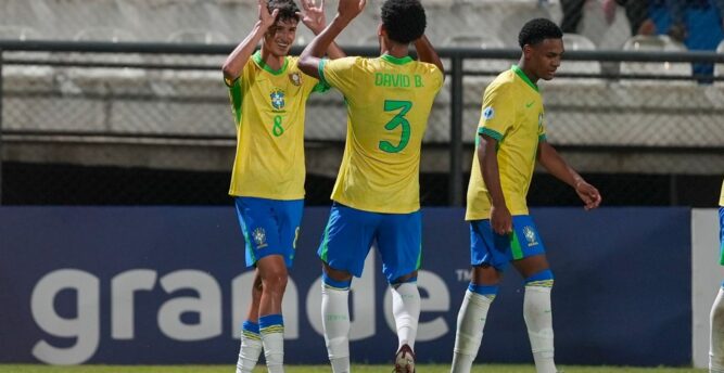 Brasil estreia com goleada e atropela Bolívia no Sul-Americano Sub-17