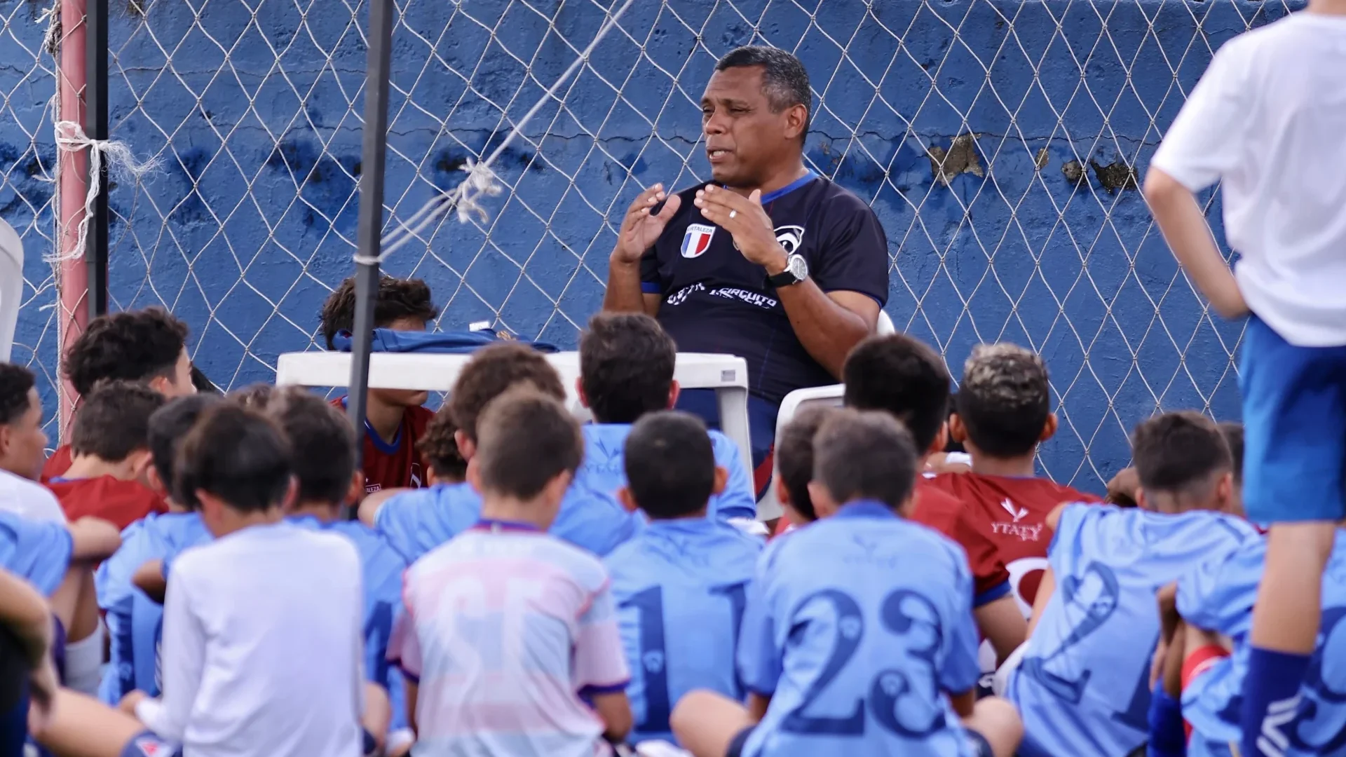 Atividade teve a liderança do treinador e coordenador das categorias de iniciação do Fortaleza, William Júnior (Foto: José Roberto Baggio)
