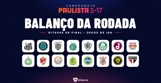 Paulista Sub-17: veja todos os detalhes dos jogos de ida das oitavas de final